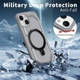 thumbnail image 3 of Allytechgroup Magnetic Case for iPhone 14, Support Wireless Charging Rugged Heavy Duty Durable Cover Case with Kickstand Shockproof Back Cover for iPhone 14, Gray, 3 of 6