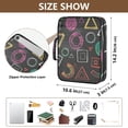 thumbnail image 3 of Haosy Accordion File Organizer Zipper Binder 500 Sheet 6-Tab Expanding File Folder Multi-Pocket 1.2 Inch 3 Ring Chalk Paint Graphs, 3 of 7
