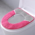 thumbnail image 2 of Cateissary Funda suave para asiento de inodoro para el hogar, asiento de inodoro a rayas, elástico fuerte y cómodo, asiento de inodoro para el Juegos de accesorios de baño Azul, 2 of 6