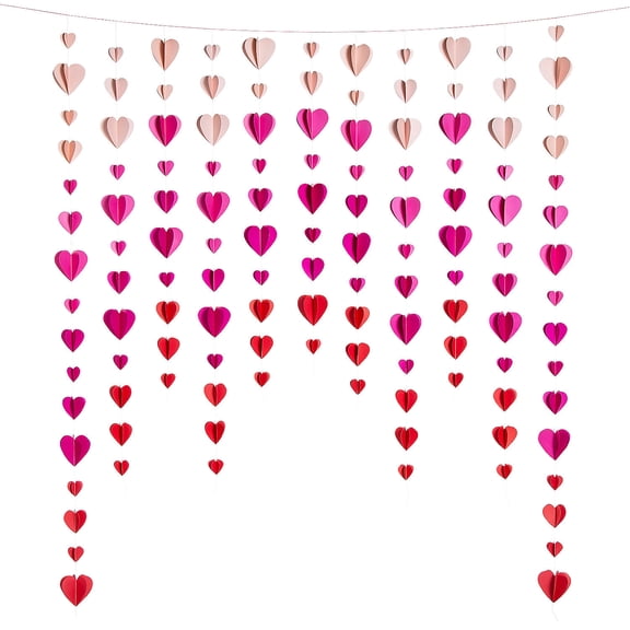 Valentine Hanging Hearts Backdrop - Party Decor - 1 Piece