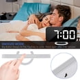 thumbnail image 5 of Digital Alarm Clock,7" Mirror Electronic Clocks,with 2 USB Charging Ports,Snooze Mode,Auto Adjust Brightness,Modern, 5 of 5