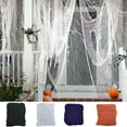 thumbnail image 2 of JoyMoreHome Halloween Creepy Cloth Decorations,30X72 Inch Black Scary Halloween Gauze Cloth Party Props,Spooky Cloth for Haunted House,Outdoor Patio,Garden, 2 of 5
