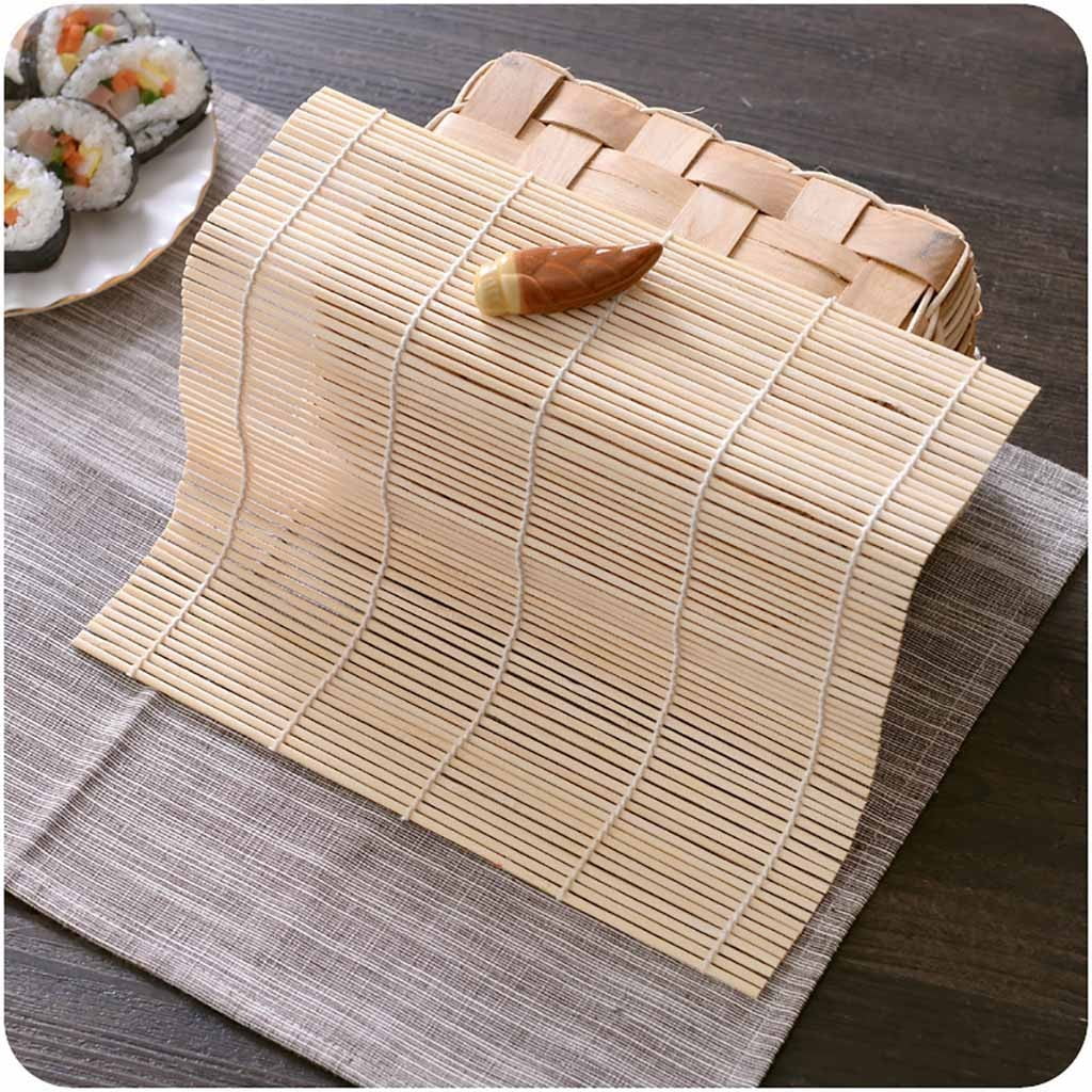 Zmeidao Sushi Making Kit Bamboo Sushi Rolling Mat Non Stick Sushi Mat Sushi Roller Sushi Making Mat Set for Home Kitchen Party DIY