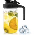 thumbnail image 1 of 32 Oz Mason Jar with Pour Spout Lid - Glass Pitcher with Lid, Breast Milk Pitcher, Sealing, 1 of 5