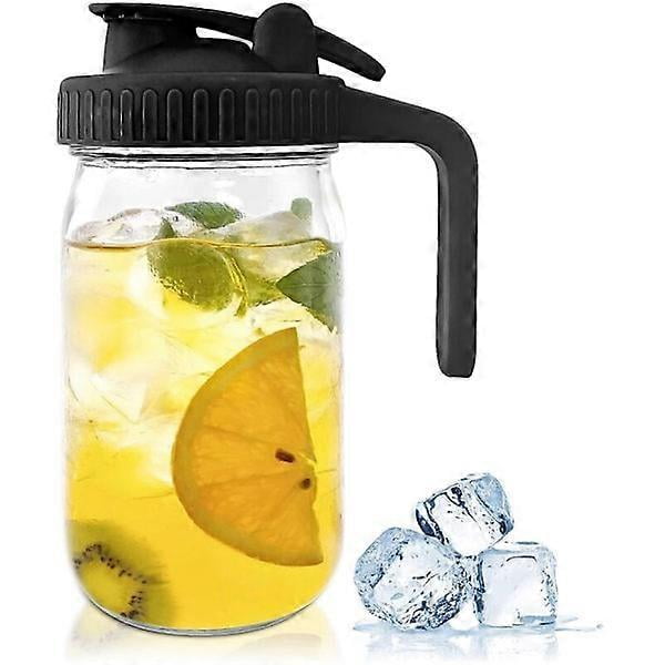 32 Oz Mason Jar with Pour Spout Lid - Glass Pitcher with Lid, Breast Milk Pitcher, Sealing