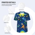 thumbnail image 5 of Fotbe Dinosaur In Space Baseball Jersey Shirt for Men and Women, Casual Short Sleeves Button Down T-Shirt-XX-Large, 5 of 9