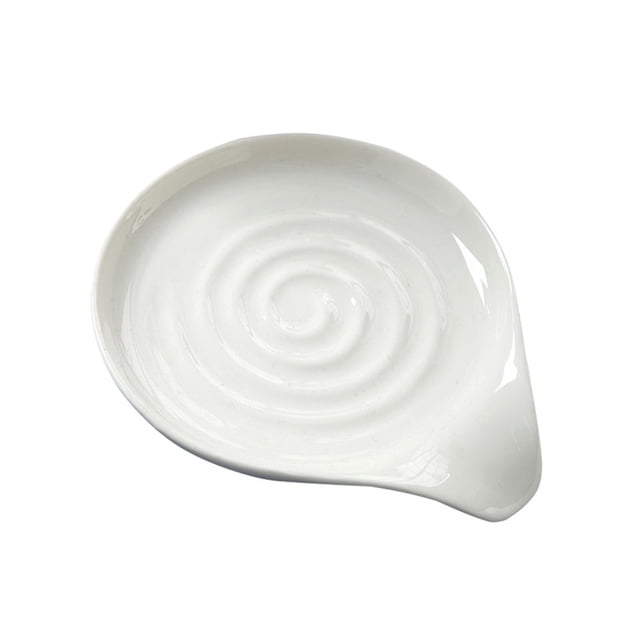Meitianfacai Ceramic Spoon Rest for Kitchen, Heat-Resistant Utensil Holder for Stove Top and Counter, Stable Non-Tip Organizer for Ladles, Spatulas, and Cooking Tools