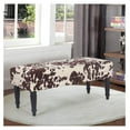 thumbnail image 2 of Exlonjet 39’’ Century Modern Bench- End of Bed Bench Dining Bench Ottomans with Rivet- Upholstered Small Bed Bench Coffee Table Ottoman for Bedroom Entryway and Living Room (Brown Milk Cow), 2 of 9