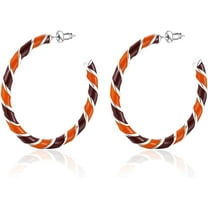 Halloween Earrings for Women Orange Oval Hoop Dangle Earrings Halloween Earrings Accessories for Women