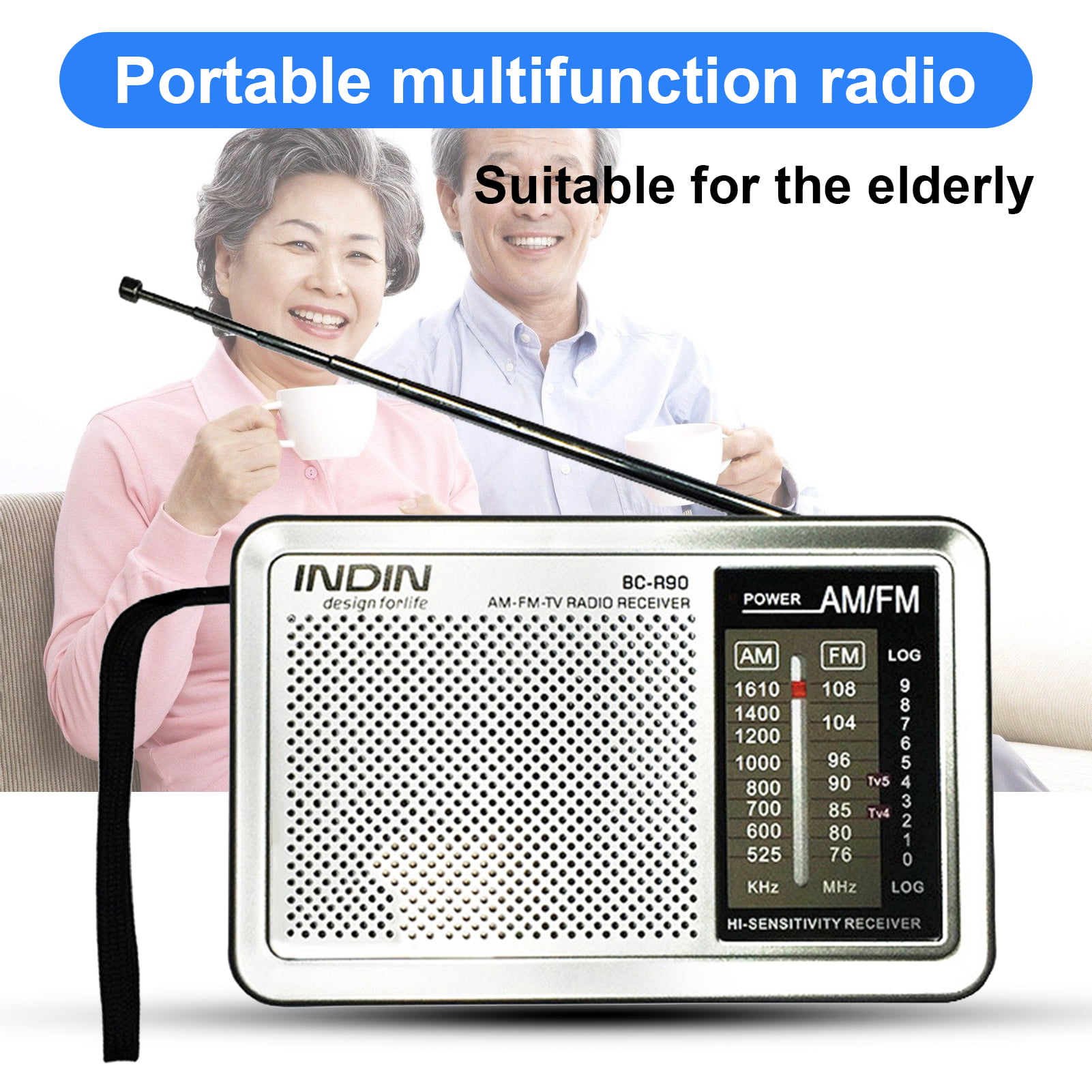 Cdrox Elder Mini BC-R28 Pocket Radio Portatile AM ​​Wireless Receiver Set Music Player FM