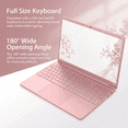 thumbnail image 6 of 15.6" IPS FHD Pink Laptop, Office 2024, Windows11 Pro, 8GB RAM 256GB SSD, Intel Core i3, Backlit Keyboard Fingerprint Reader, Thin and Light 2026 NEW Notebook PC computer for Girls and Lady, 6 of 7