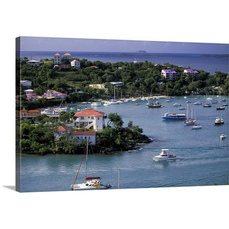 Great BIG Canvas Walter Bibikow Premium Thick-Wrap Canvas entitled Caribbean, US Virgin Islands, St. John, Cruz