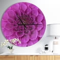 thumbnail image 2 of DesignArt Large Purple Flower and Petals Large Wall Clock, 2 of 2