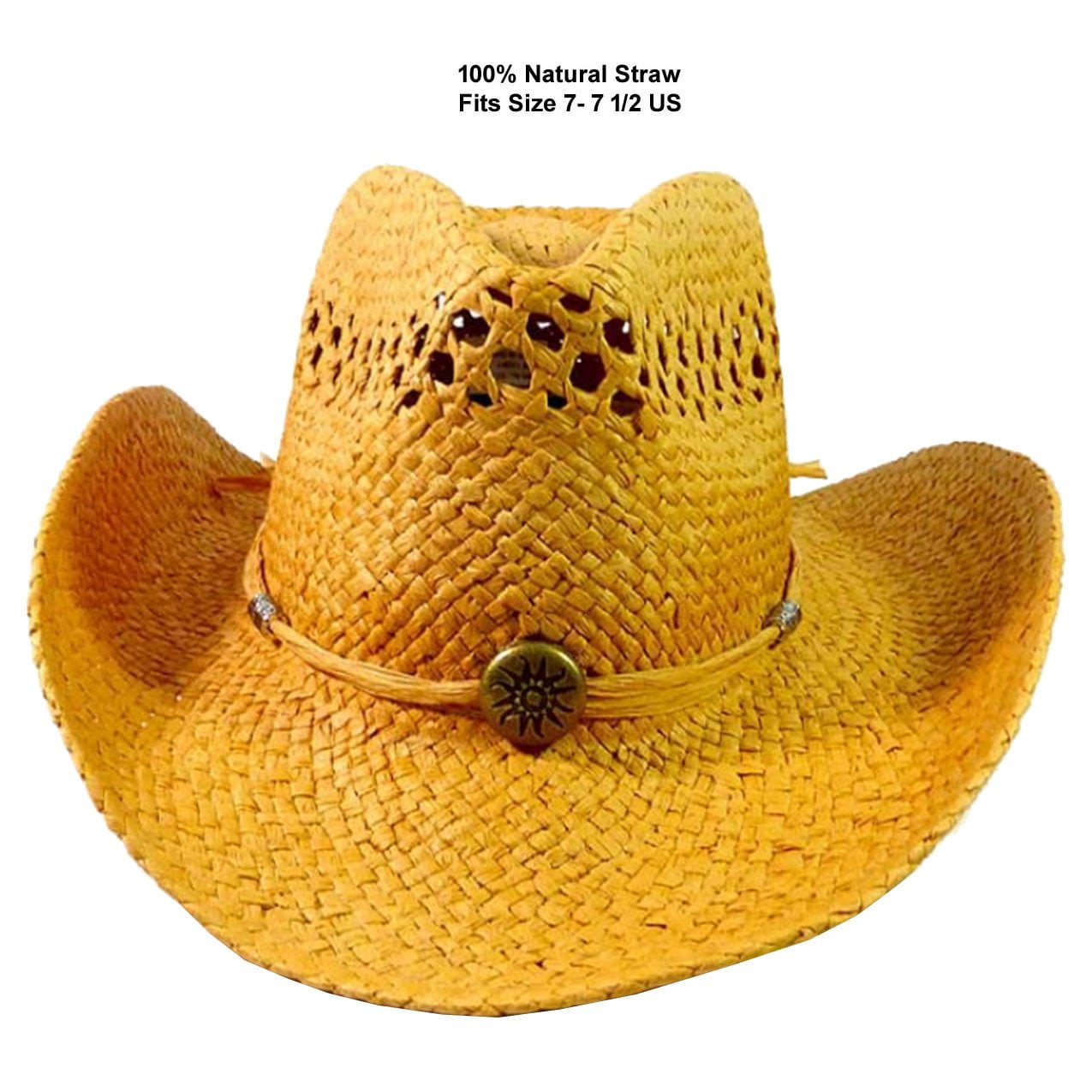 8236 Men\'s Women\'s Straw Cowboy Hat Cowgirl Woven Sun Western Deago Straw Cowboy Hat for Men Women Western Cowgirl Hat  main image 3