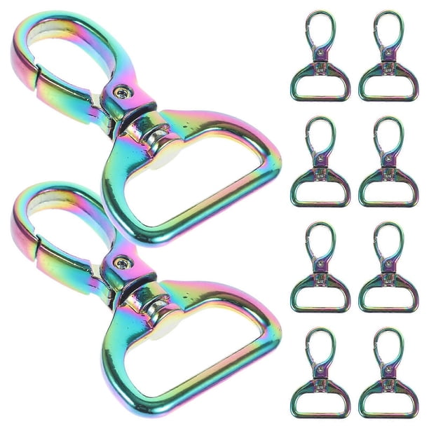 Durable D Ring Key Chains Bulk 10pcs Keychain Buckles for DIY Crafts Portable Strap Clips for Handbags Purses Accessories