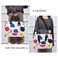 thumbnail image 6 of FORMRS 16" Laptop Bag Carrying Sleeve Case with Handle Travel Shoulder Briefcase, Blue Retro Shapes, 6 of 8
