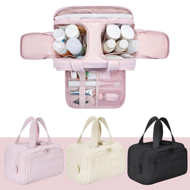 Xihbxyly Bolsa de Viaje de Gran Capacidad, Organizador de Maquillaje Impermeable, Diseño con Separación de Ropa Seca y Húmeda, Tela Suave y Ligera, Almacenamiento Compacto para Viajes, Neceser para C