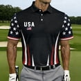 thumbnail image 3 of Trgacdwlo Mens Short Sleeve Polo Shirts 250th Anniversary USA Shirt Flag Print Patriotic 4th of July Collared Henley Men Golf Shirt Black XXXL, 3 of 4