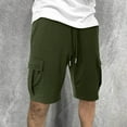 thumbnail image 4 of cocolona Mens Summer Sweat Shorts Elastic Waist Drawstring Multipocket Cargo Shorts Outdoor Hiking Shorts Athletic Gym Shorts, 4 of 5