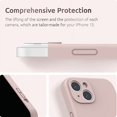 thumbnail image 4 of Funda de Silicona Líquida Compatible con iPhone 13 de 6,1 Pulgadas, Protección Individual para Cada Lente Funda de Silicona Premium Engrosada para iPhone 13 de 6,1 Pulgadas, Rosa JM, 4 of 5