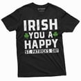 thumbnail image 3 of Happy Saint Patricks day shirt Irish Holiday Mens Womens Clover shamrock Ireland Holiday shirt (Large Navy Blue), 3 of 7