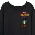 thumbnail image 3 of Marvel Deadpool & Wolverine - Logo And Icons - Women's French Terry Pullover Sweatshirt, 3 of 5