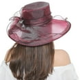 thumbnail image 5 of DondPO Wedding Hat Women's Vintage Floral Mesh Sun Hat Beach Sun Hat With Sun Women Church Hats Derby Hats Clearance！, 5 of 6