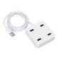 thumbnail image 4 of Hub USB de 4 puertos, color blanco, de amplia compatibilidad, ligero, portátil, divisor USB de escritorio para discos duros externos, 4 of 5