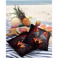 thumbnail image 3 of Pack of 2 Outdoor Pillow Covers, Animal Fox Ears Nose Waterproof Square Throw Pillowcase Cushion Decorative Pillow Covers for Couch Patio Tent, 18x18 in, 3 of 6