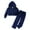 Navy, variant on Girls 2 Piece Velour Tracksuit Set Athletic Sportswear Hoodie Sweatshirt and Sweatpant Clothing Sets for Kids