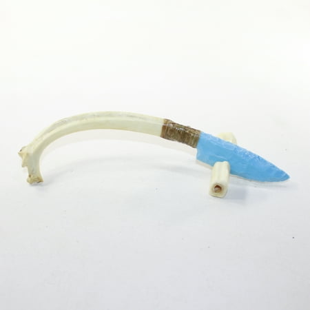 

Elk Rib Bone Handle Opaque Glass Blade Ornamental Knife #2X2424 Mountain Man Knife