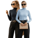 thumbnail image 1 of Set De 2 Sueteres Mujer De Cuello Alto Unitalla Sueteres Dama Sweaters, 1 of 5