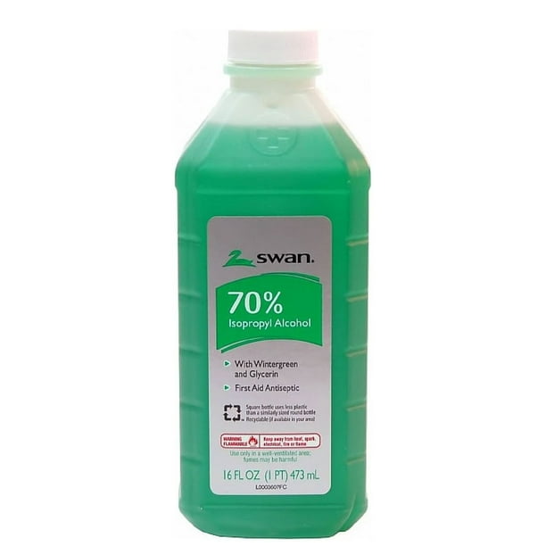 Swan 70 Isopropyl Alcohol Wintergreen First Aid Antiseptic, 16 Oz
