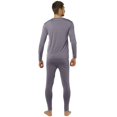 thumbnail image 4 of ViCherub Ropa interior térmica para hombres Calzoncillos largos con forro polar Conjunto térmico superior e inferior Capa base para clima frío Gris S, 4 of 5