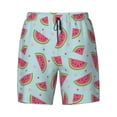 thumbnail image 4 of Lsque Mens Swim Trunks Watermelon Pattern - Bathing Suit Compression Liner - Beach Swim Shorts Swimwear - (S-3XL) - Stretch Quick Dry -Small, 4 of 9