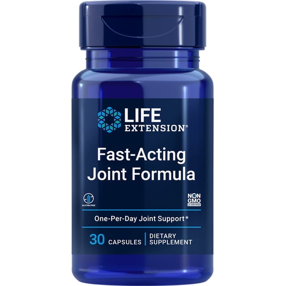 Life Extension Fast-Acting Joint Formula – Advanced Joint Health Support Supplement for Men & Women - for Joint Discomfort & Inflammation response – Non-GMO, Gluten-Free - 30 Capsules