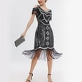 thumbnail image 5 of Bouanq Cocktail Dress 1920s Flapper Dress Long Fringe Dress Roaring 20s Sequin Beaded Dress Vintage Art Deco Dress Wedding Party Dresses, 5 of 5