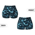 thumbnail image 6 of Yiaed Lightning Print Women's Athletic Shorts Running Shorts Sporty Short High Waisted Elastic Workout Shorts for Yoga Gym Running & Sports -Medium, 6 of 8