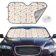 thumbnail image 2 of Haiem Tropical Fruit Car Windshield Sun Shade - Blocks UV Rays Sun Visor Protector, Sunshade to Keep Your Vehicle Cool, Universal Fit SUV Van Sedan-Small, 2 of 7