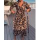 thumbnail image 5 of Apvirdy Vestido largo de manga larga con cuello en V y estampado de leopardo para mujer, talla grande, vestido de fiesta de boda con cinturón, 5 of 5