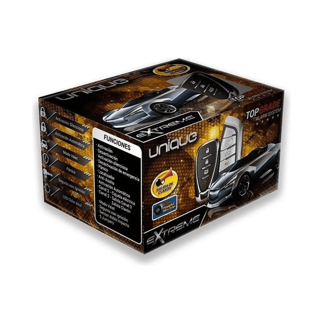 ALARMA 3 CANALES SEGUNDO BLOQUEO SENSOR DOBLE IMPACTO BLACK EXTREME