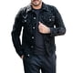 thumbnail image 3 of Chaqueta con estampado de leopardo para hombre Tendencia de moda Casual Chaqueta superior de manga larga con estampado de leopardo de un solo pecho Negro M, 3 of 5