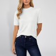 thumbnail image 2 of CAIXIA Short Sleeve Sweaters for Women Lightweight Loose Business Casual Tops, 2 of 5