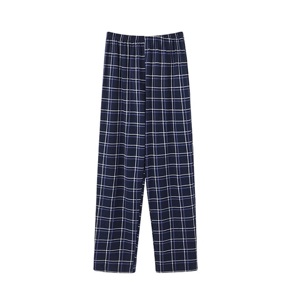yillto Men Big and Tall Plaid Pjs Pant Loungewear Bottoms Pajamas Pants Elastic Waist with Pockets L-5XL
