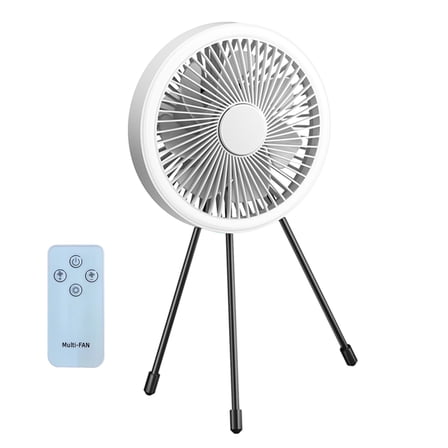 2000mAh Remote Control Ceiling Fan Desk Fan for w/ Tripod Camping Fan for Dormit