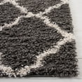 thumbnail image 3 of SAFAVIEH Daley Geometric Plush Shag Area Rug, Dark Grey/Ivory, 8' x 8' Square, 3 of 7
