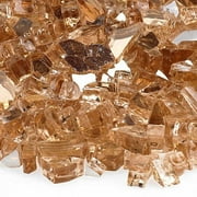 BBQGuys Signature 1/4-Inch Champagne Reflective Fire Glass - 10 Pounds