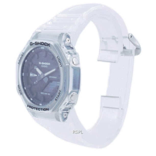 Casio G shock Skeleton Transparent Diver s Analog Digital Quartz Ga 2100ske 7a Ga2100ske 7 200m Men s Watch Walmart