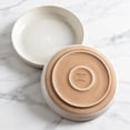 thumbnail image 6 of AmorArc 8.75'' Large Ceramic Pasta Bowls, 36oz Handpainted Stoneware Bowls Set of 4, Microwave&Dishwasher Safe Bowls with Rustic Terracotta Underside for Pasta Salad, Light Beige, 6 of 9