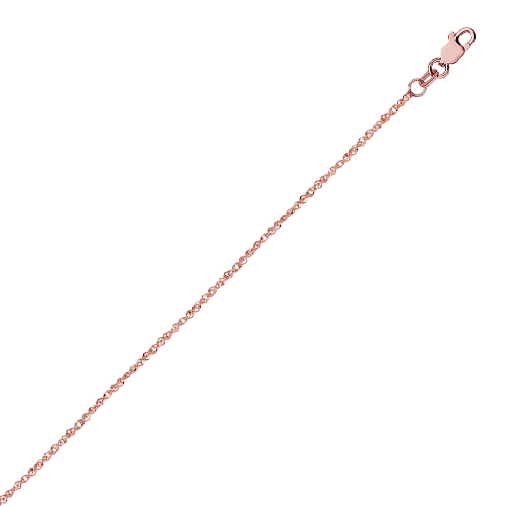 14Kt Gold Sparkle Singapore Chain With Lobster Lock Singapore Chain 20 Inches Long